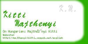 kitti majthenyi business card